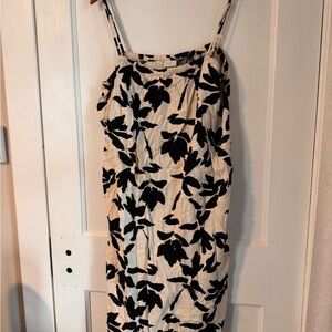 a new day Black & White Floral Midi Cami Dress